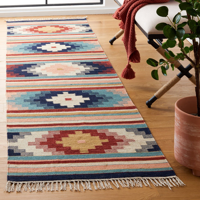 Safavieh Kilim Klm713U Light Pink/Blue Rug - Safavieh - klm713u - 29