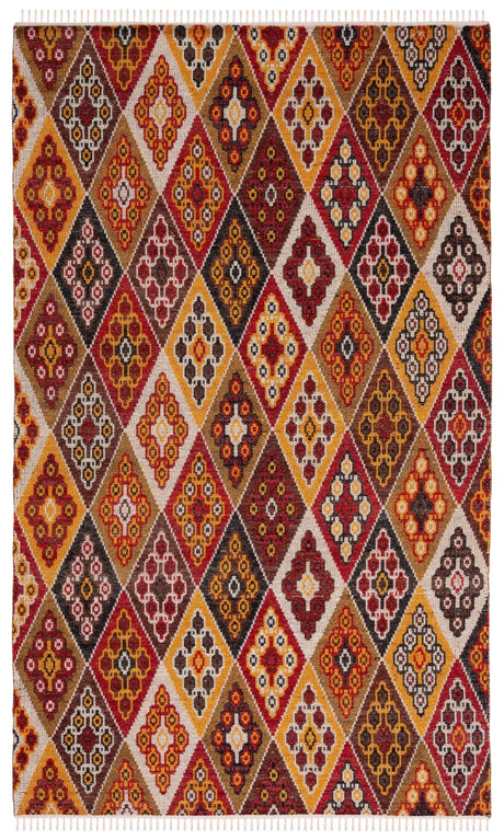 Safavieh Kilim 4'-0" x 6'-0" Rug in Red / Gold