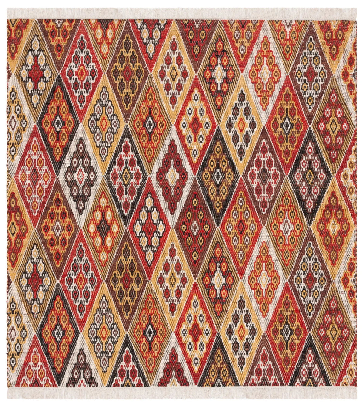 Safavieh Kilim 6'-0" x 6'-0" Rug in Red / Gold