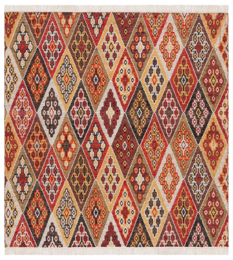 Safavieh Kilim 6'-0" x 6'-0" Rug in Red / Gold