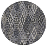Safavieh Kilim 6'-0" x 6'-0" Rug in Black / Grey