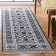Safavieh Kilim 2'-3" x 7'-0" Rug in Black / Ivory