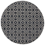 Safavieh Kilim 6'-0" x 6'-0" Rug in Black / Ivory
