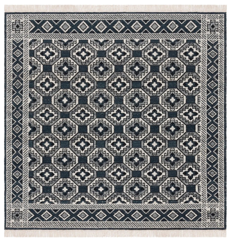 Safavieh Kilim 6'-0" x 6'-0" Rug in Black / Ivory