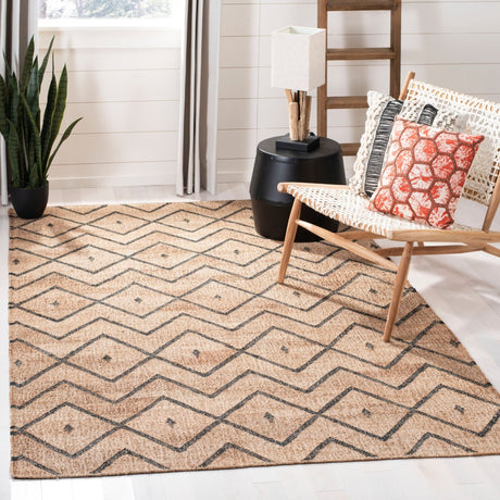 Safavieh Kilim Klm750A Natural/Charcoal Rug - Safavieh - klm750a - 4