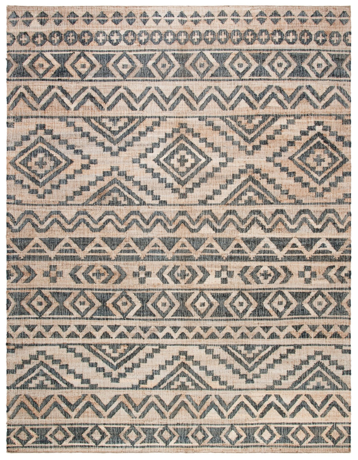 Safavieh Kilim Klm751A Natural/Charcoal Rug - Safavieh - klm751a - 3