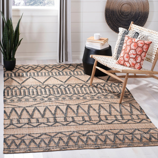 Safavieh Kilim Klm752A Natural/Charcoal Rugs - Safavieh - klm752a - 4