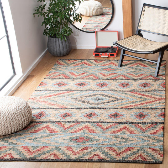 Safavieh Kilim Klm758Q Natural/Red Rugs - Safavieh - klm758q - 3