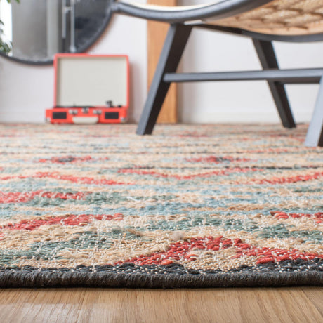 Safavieh Kilim Klm758Q Natural/Red Rugs - Safavieh - klm758q - 7r