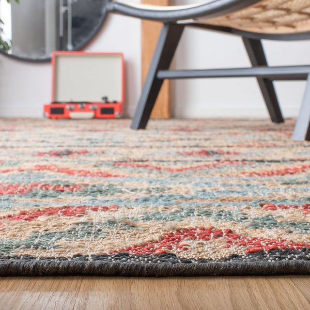 Safavieh Kilim Klm758Q Natural/Red Rugs - Safavieh - klm758q - 7r