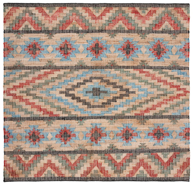 Safavieh Kilim Klm758Q Natural/Red Rugs - Safavieh - klm758q - 7sq