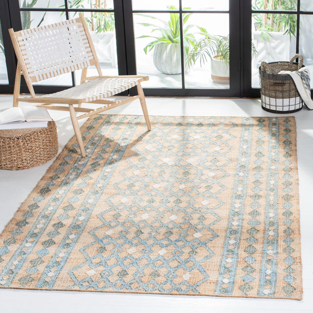 Safavieh Kilim Klm759M Natural/Blue Rugs - Safavieh - klm759m - 3