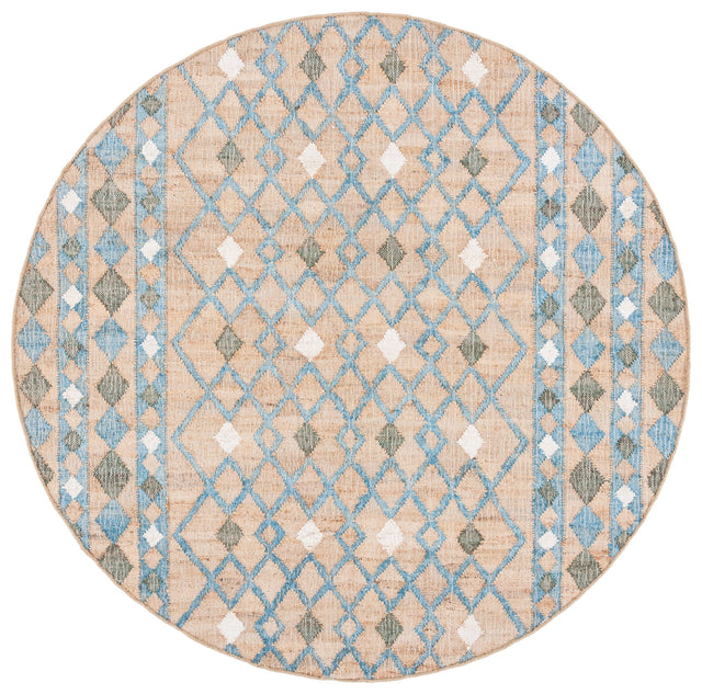 Safavieh Kilim Klm759M Natural/Blue Rugs - Safavieh - klm759m - 7r