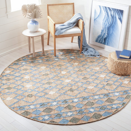 Safavieh Kilim Klm759M Natural/Blue Rugs - Safavieh - klm759m - 7r