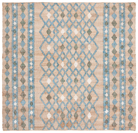 Safavieh Kilim Klm759M Natural/Blue Rugs - Safavieh - klm759m - 7sq