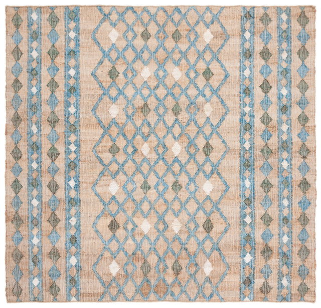 Safavieh Kilim Klm759M Natural/Blue Rugs - Safavieh - klm759m - 7sq