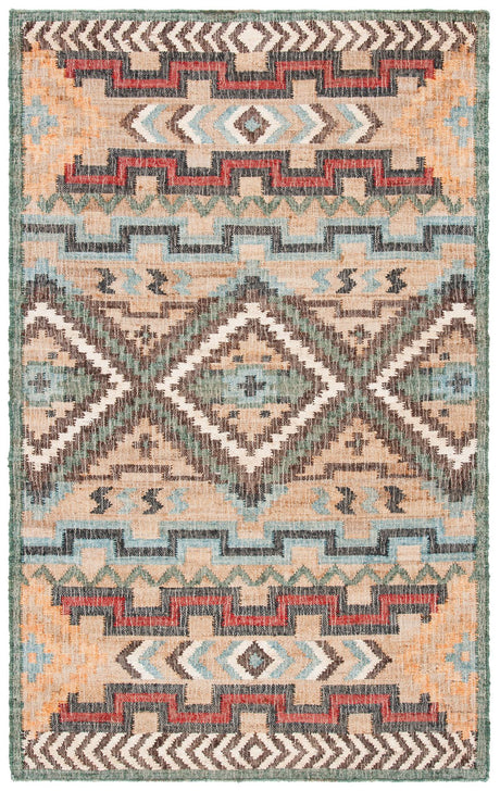 Safavieh Kilim Klm760M Natural/Blue Rugs - Safavieh - klm760m - 3