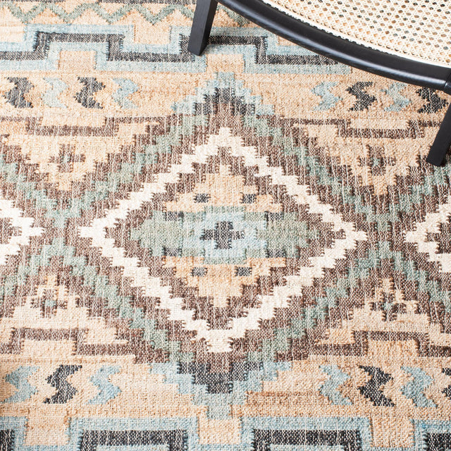 Safavieh Kilim Klm760M Natural/Blue Rugs - Safavieh - klm760m - 7r