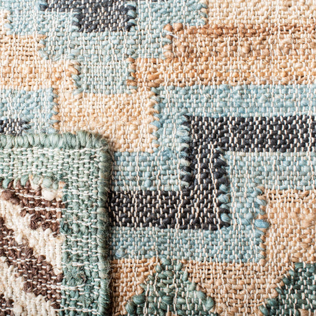 Safavieh Kilim Klm760M Natural/Blue Rugs - Safavieh - klm760m - 7r