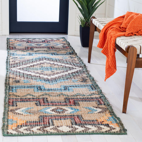 Safavieh Kilim Klm760M Natural/Blue Rugs - Safavieh - klm760m - 7r