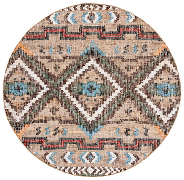 Safavieh Kilim Klm760M Natural/Blue Rugs - Safavieh - klm760m - 7r