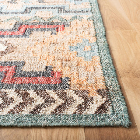 Safavieh Kilim Klm760M Natural/Blue Rugs - Safavieh - klm760m - 7r