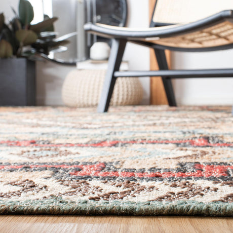 Safavieh Kilim Klm760M Natural/Blue Rugs - Safavieh - klm760m - 7r