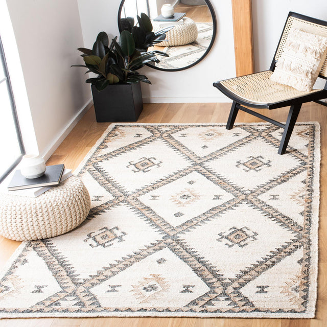 Safavieh Kilim Klm761A Ivory/Black Rugs - Safavieh - klm761a - 3