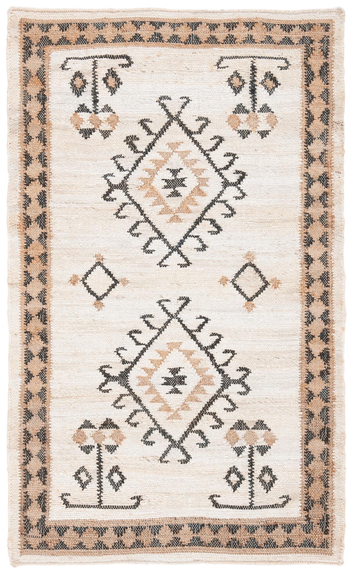 Safavieh Kilim Klm762A Ivory/Black Rugs - Safavieh - klm762a - 7r