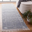 Safavieh Kilim 2'-3" x 9'-0" Rug in Dark Grey / Ivory