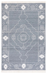 Safavieh Kilim 4'-0" x 6'-0" Rug in Dark Grey / Ivory