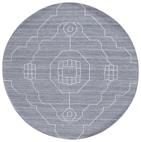 Safavieh Kilim 7'-0" x 7'-0" Rug in Dark Grey / Ivory