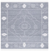 Safavieh Kilim 7'-0" x 7'-0" Rug in Dark Grey / Ivory