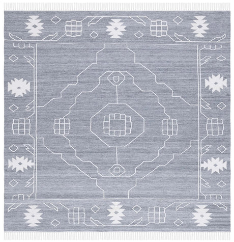 Safavieh Kilim 7'-0" x 7'-0" Rug in Dark Grey / Ivory