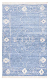 Safavieh Kilim 4'-0" x 6'-0" Rug in Blue / Ivory