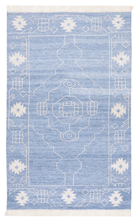 Safavieh Kilim 4'-0" x 6'-0" Rug in Blue / Ivory