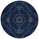 Safavieh Kilim 7'-0" x 7'-0" Rug in Navy / Ivory