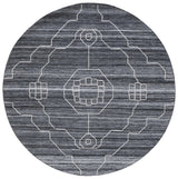 Safavieh Kilim 7'-0" x 7'-0" Rug in Black / Ivory