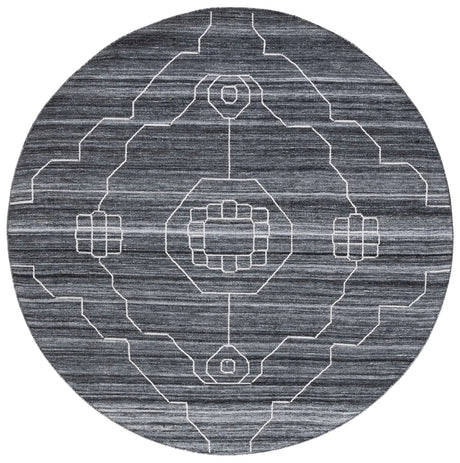 Safavieh Kilim 7'-0" x 7'-0" Rug in Black / Ivory