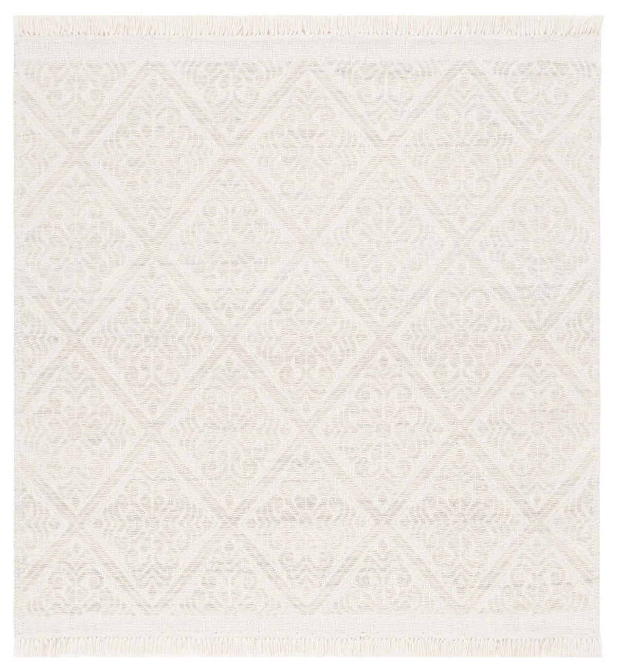 Safavieh Kilim 6'-0" x 6'-0" Rug in Light Grey / Ivory