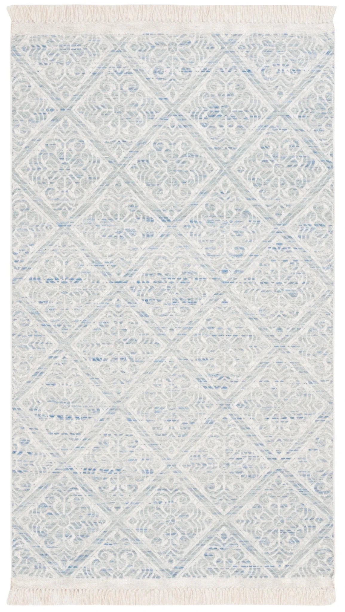 Safavieh Kilim 4'-0" x 6'-0" Rug in Blue / Ivory