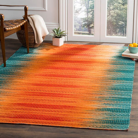 Safavieh Kilim Klm821A Teal / Red Rugs - Safavieh - klm821a - 4