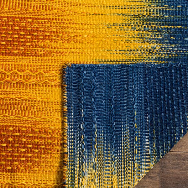 Safavieh Kilim Klm821B Dark Blue / Yellow Rugs - Safavieh - klm821b - 4