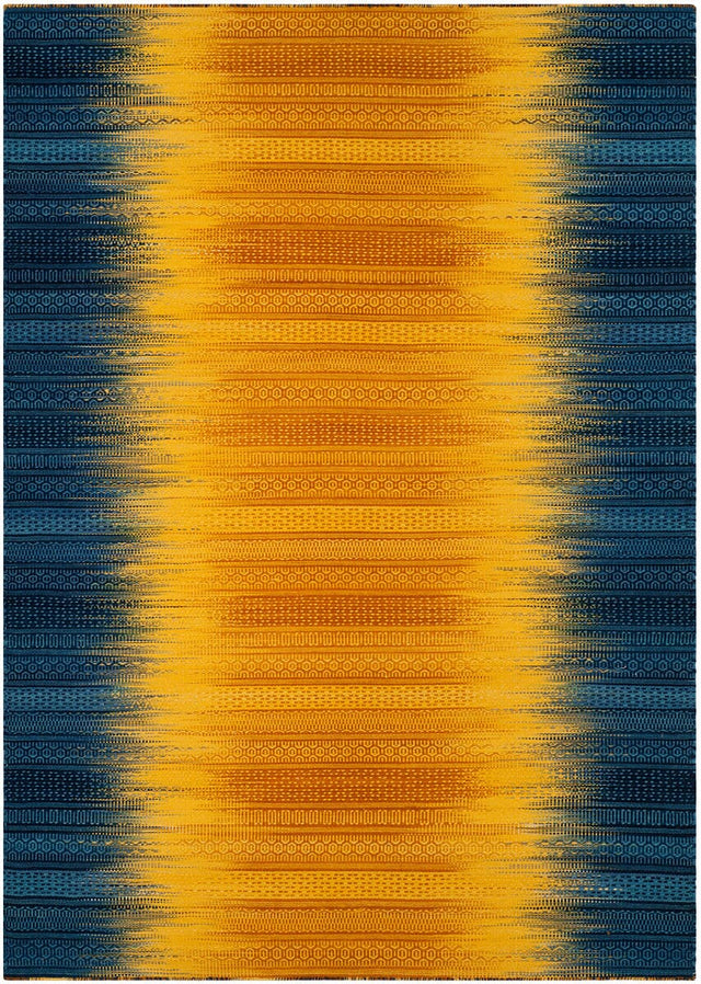 Safavieh Kilim Klm821B Dark Blue / Yellow Rugs - Safavieh - klm821b - 4