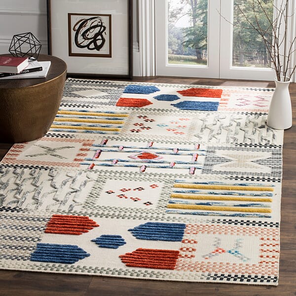 Safavieh Kilim Klm824A Ivory / Multi Rugs - Safavieh - klm824a - 4