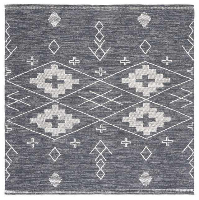 Safavieh Kilim Klm851H Charcoal/Ivory Rug - Safavieh - klm851h - 6sq