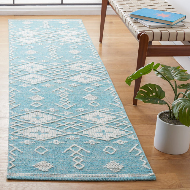 Safavieh Kilim Klm851K Teal/Ivory Rug - Safavieh - klm851k - 6r