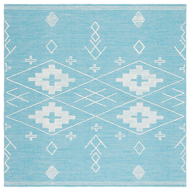 Safavieh Kilim Klm851K Teal/Ivory Rug - Safavieh - klm851k - 6sq