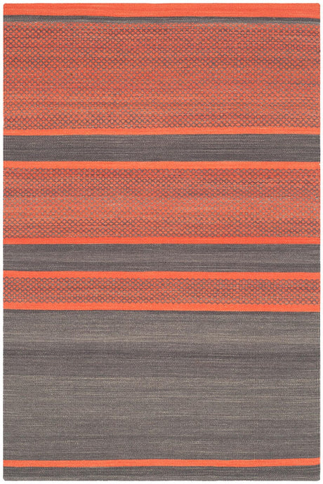 Safavieh Kilim Klm952C Dark Grey / Orange Rugs - Safavieh - klm952c - 4