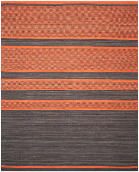 Safavieh Kilim Klm952C Dark Grey / Orange Rugs - Safavieh - klm952c - 4